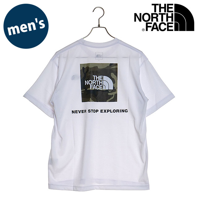 ザ・ノース・フェイス THE NORTH FACE メンズ ショートスリーブスクエアカモフラージュティー NT32437-W SS24 S S Square Camouflage Tee Tシャツ ホワイト｜mischiefstyle