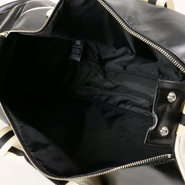 フレッドペリー FRED PERRY クラシック バレルバッグ L7255-D57 SS24 CLASSIC BARREL BAG メンズ・レディース 鞄 ボストンバッグ BLACK ECRU｜mischiefstyle｜04