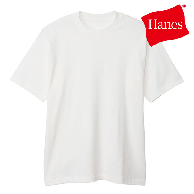 �w�C���Y Hanes �����Y �N���[�l�b�NT�V���c HM1-D201 SS24 Hanes T-SHIRTS SHIRO �g�b�v�X ���� ��T WHITE ���K�戵�X