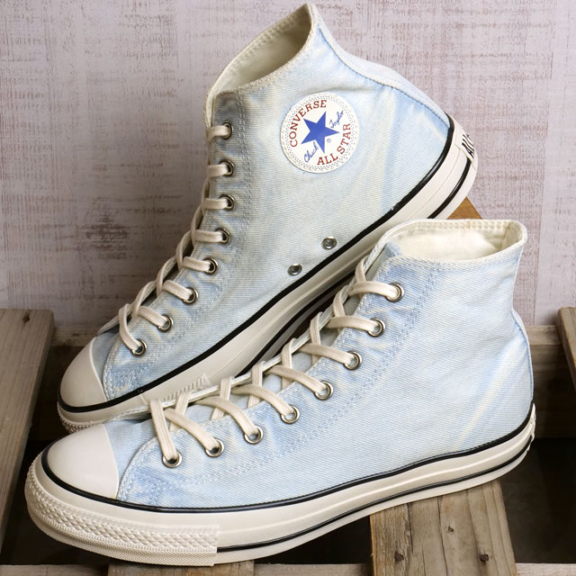 コンバース CONVERSE メンズ スニーカー オールスター US エイジドデニム ハイカット 31312210 SS24Q2 ALL STAR US AGEDDENIM HI 靴 デニム生地 AGED-BLUE｜mischiefstyle