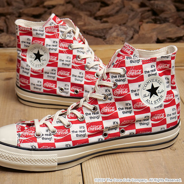 コンバース CONVERSE メンズ スニーカー オールスター US コカ・コーラ CK ハイカット 31312060 SS24Q2 ALL STAR US Coca-Cola CK HI 靴 コラボ RED WHITE｜mischiefstyle