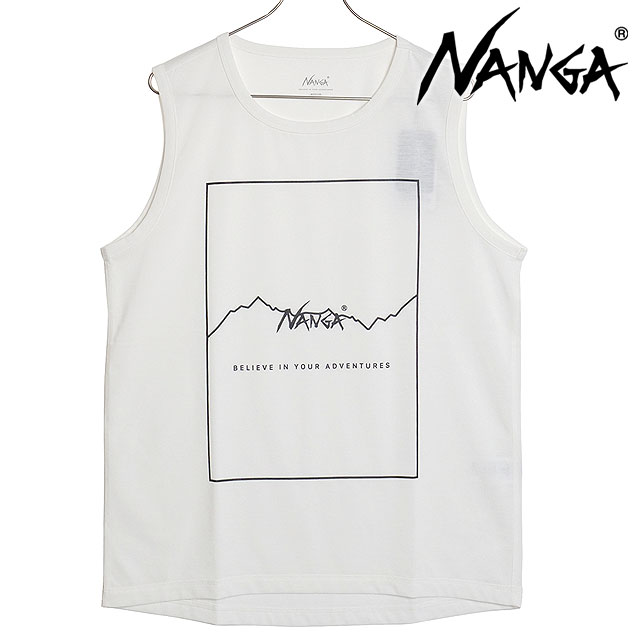 NANGA（ナンガ） メンズ ドライミックスフレーム ロゴタンクトップ