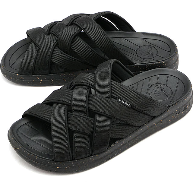 マリブサンダルズ MALIBU SANDALS メンズ サンダル ズマ LX リサイクル MS025010 SS24 ZUMA LX RECYCLED スライドサンダル BLACK BLACK｜mischiefstyle｜02