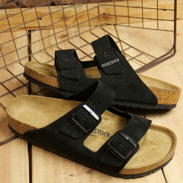 ビルケンシュトック BIRKENSTOCK メンズ サンダル アリゾナ 1027152 SS24 ARIZONA BS ドイツ製 コンフォートサンダル 健康サンダル BLACK | SUEDE-LEATHER｜mischiefstyle