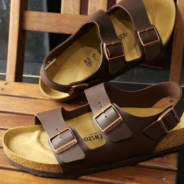 ビルケンシュトック BIRKENSTOCK サンダル ミラノ ビルコフロー 34701 34703 SS24 MILANO BS メンズ・レディース ドイツ製 DARK-BROWN | BIRKO-FLOR｜mischiefstyle