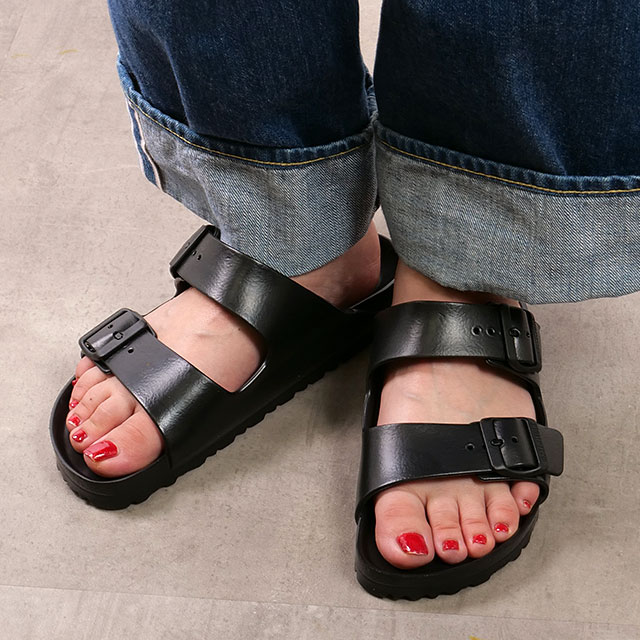 ★みー★美品★BirkenstockアリゾナESDブラック サンダル42 crispin3319_birken-1026824-blk