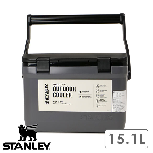 スタンレー STANLEY クーラーボックス The Easy Carry Outdoor Cooler 15.1L 10 01623 SS24 キャンプ アウトドア レジャー イベント チャコール :10078235:SHOETIME