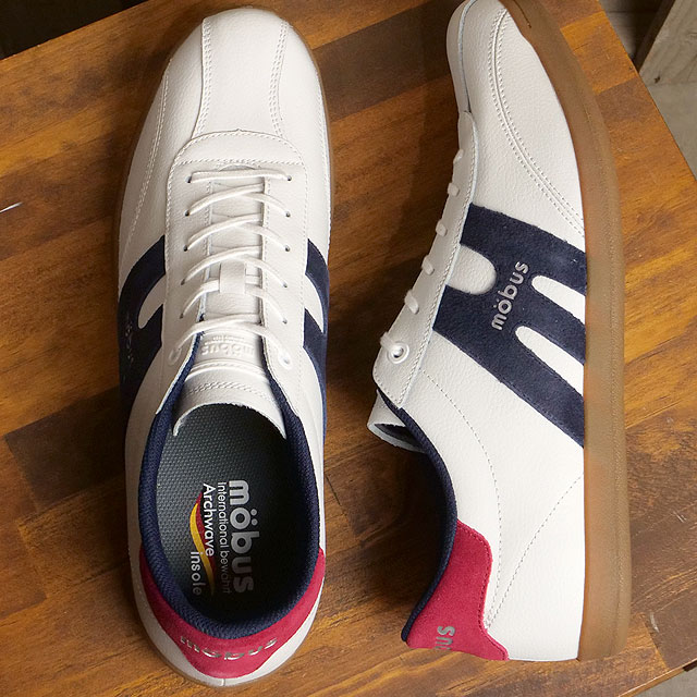 ���[�u�X mobus �����Y �X�j�[�J�[ �j���[�~�����X�^�[ M-2101T-1080 SS24 NEW MUNSTER �C ���[�J�b�g WHITE NAVY DK.RED ���K�戵�X