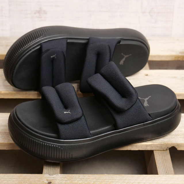 PUMA MAYU PUFFY マユパフィースライド 厚底25 黒 箱付 PUMA（プーマ） レディース サンダル マユ パフィー スライド