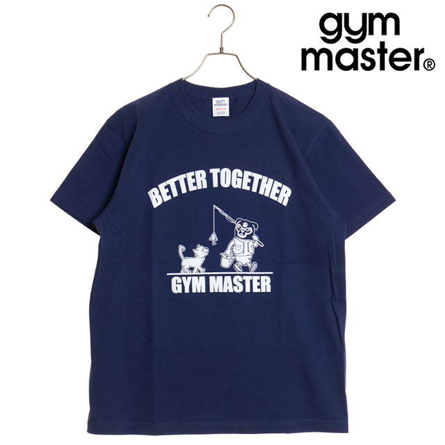 ジムマスター GYM MASTER メンズ 5.6oz BETTER TOGETHER Tee G374717-59 SU24 トップス 半袖Tシャツ ネイビー｜mischiefstyle