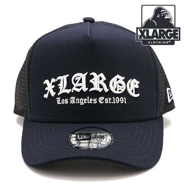 エクストララージ XLARGE ニューエラ メッシュスナップバックキャップ 101242051005 SS24SPOT x-large エックスラージ 帽子 フリーサイズ NAVY｜mischiefstyle