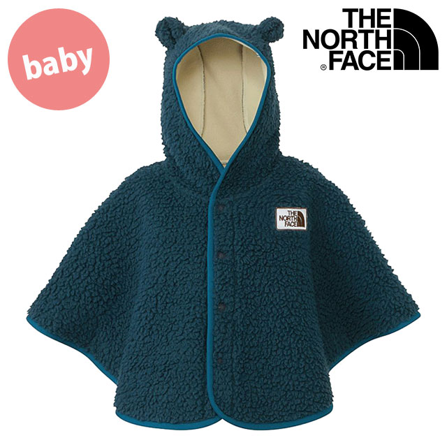 ザ・ノース・フェイス THE NORTH FACE ベビーカドルフリースポンチョ NAB72402-PO FW24 B Cuddle Fleece Poncho 赤ちゃん ミッドナイトペトロール