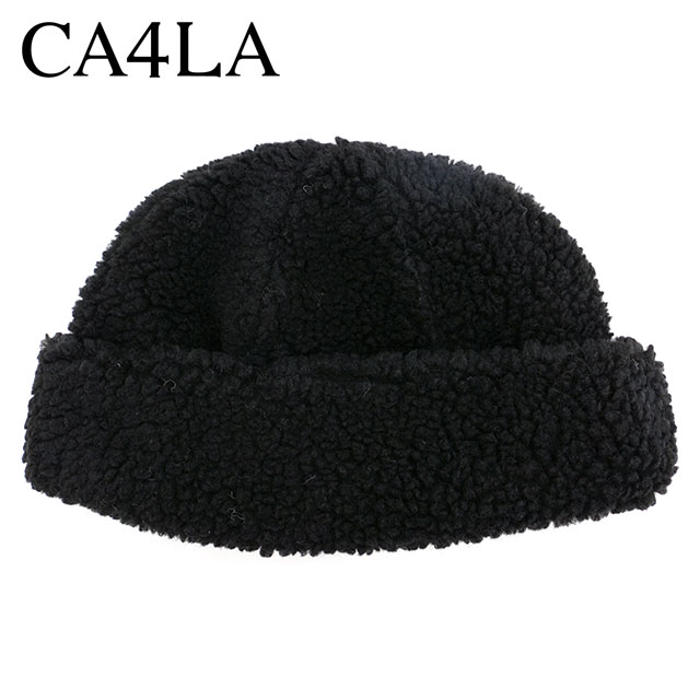 カシラ　黒ニット帽 CA4LA カシラ ニットキャップ ROLLER TKU00102 FW20 メンズ