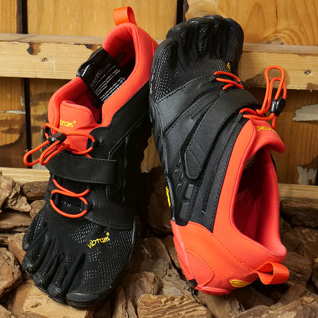 ビブラムファイブフィンガーズ Vibram FiveFingers 5本指シューズ 23M7702 SS24 靴 ベアフット ジム フィットネス  トレーニング ランニング Black Red