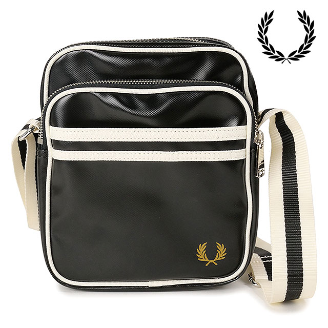�t���b�h�y���[ FRED PERRY �N���V�b�N�T�C�h�o�b�O L8258-D57 FW24 3L CLASSIC SIDE BAG �����Y�E���f�B�[�X �� �V�����_�[�o�b�O TPU BLACK ECRU ���K�戵�X