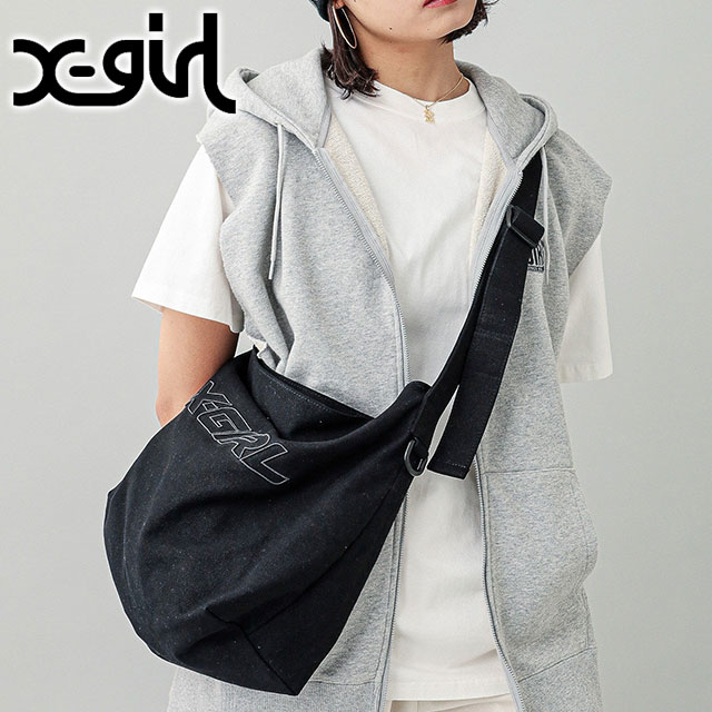【新品】X-girl　LOGO MESSENGER BAG X-girl（エックスガール） 最大51%☆5/11迄 ショルダーバッグ