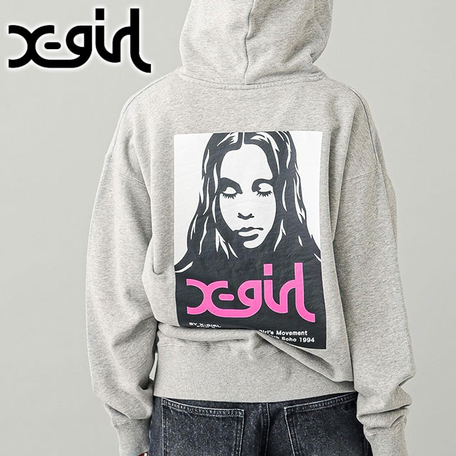 X-girl（エックスガール） エックスガールフェイスポスター スウェット