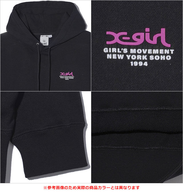 X-girl/FLEECE HOODIE フリースパーカー EMBROIDERED LOGO ZIP UP SWEAT HOODIE（パーカー）｜X-girl（エックス
