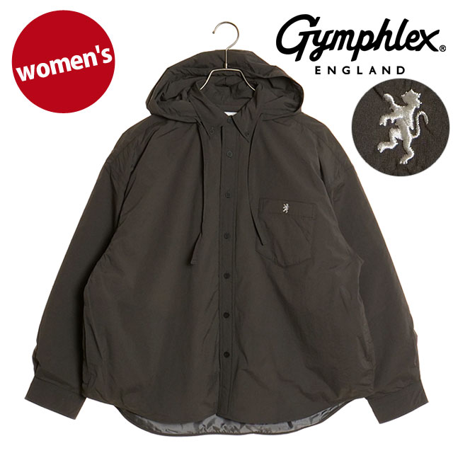 ジムフレックス Gymphlex ボタンダウンフーデッドシャツ GY-B0317-DNT