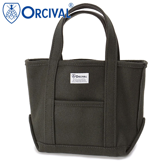 【美品】ORCIVAL メルトン トートバッグ 　スモール　スレートグレー ORCIVAL オーシバル ヘビーメルトン トートバッグ スモール OR