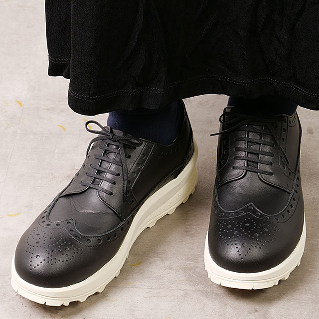 ショセ　トラベルシューズ　レザー　ウイングチップ　黒　37 chausser / ショセ / ウイングチップ レザーシューズ（全5サイズ