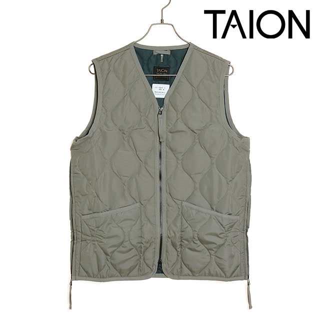 TAION（タイオン） ミリタリー ダブルジップVネックダウンベスト TAION 