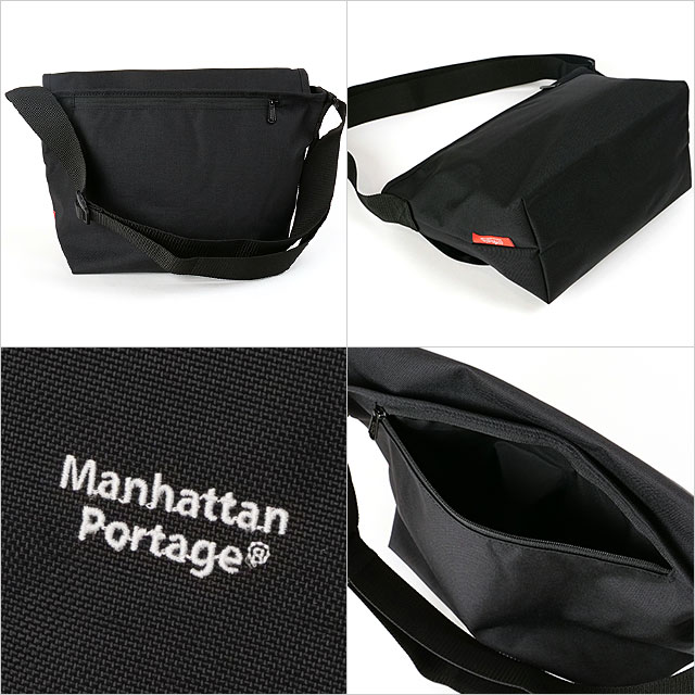 【美品 】マンハッタンポーテージ 　ショルダーバック 　マグネット　黒 Manhattan Portage マンハッタンポーテージ マグネット開閉