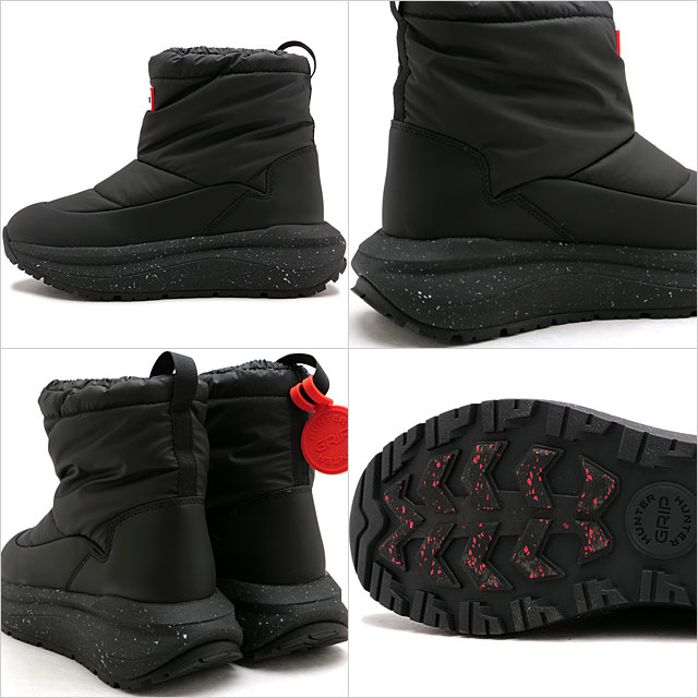 HUNTER（ハンター） グリップ ショート スノーブーツ UFS7100NYL-BLK