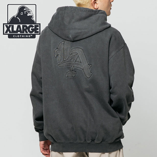 XLARGE（エクストラ ラージ） ピグメントダイ エンボスロゴ ジップ 