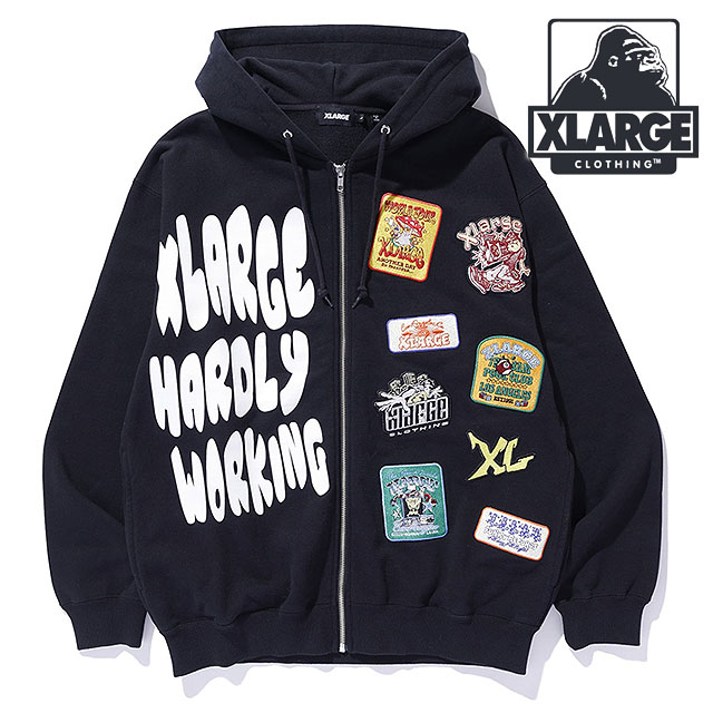 XLARGE（エクストラ ラージ） マルチロゴ ジップアップフーデッド