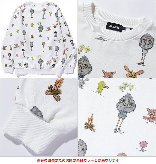 大人気 早い者勝ち XLARGE ALLOVER PRINT CREWNECK SWEATSHIRT 大人気 早い者勝ち XLARGE ALLOVER PRINT CREWNECK SWEATSHIRT