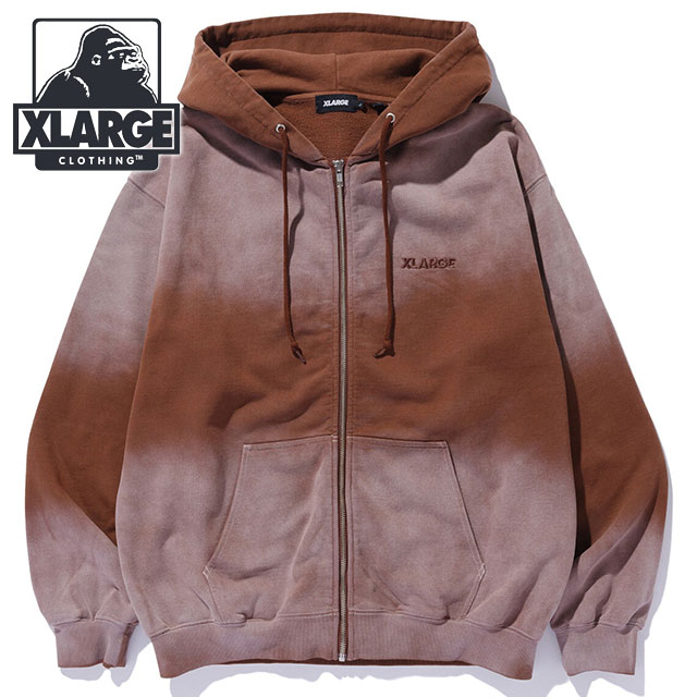 XLARGE（エクストラ ラージ） ミストダイ ジップアップフーデッド