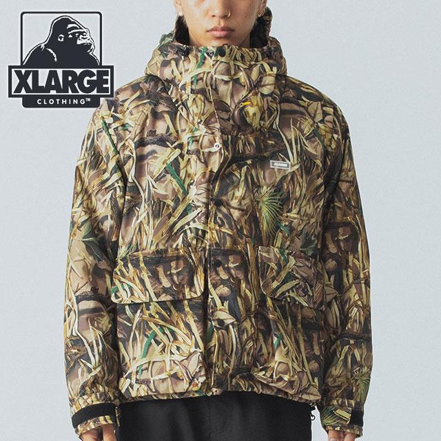 XLARGE（エクストラ ラージ） ラグランパファー フーデッドジャケット
