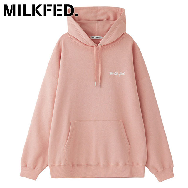 ミルクフェド MILKFED. ラブハートエルボー スウェットフーディー 103244012005 FW24WINTER LOVE HEART ELBOW SWEAT HOODIE レディース トップス LtPINK