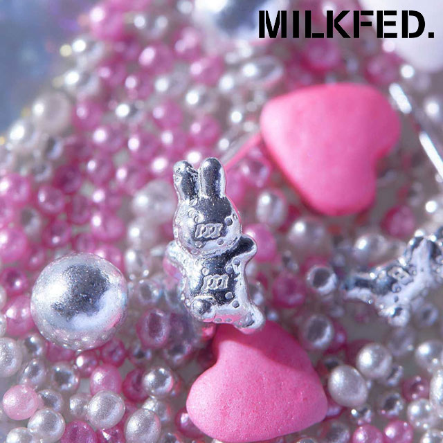 Yahoo! Yahoo!ショッピング(ヤフー ショッピング)コラボ ミルクフェド MILKFED. ラニー ウサギ イヤリング 103244054015 FW24WINTER MILKFED.×LANIE USAGI EARRING レディース 片耳用ピアス SILVER 正規取扱店