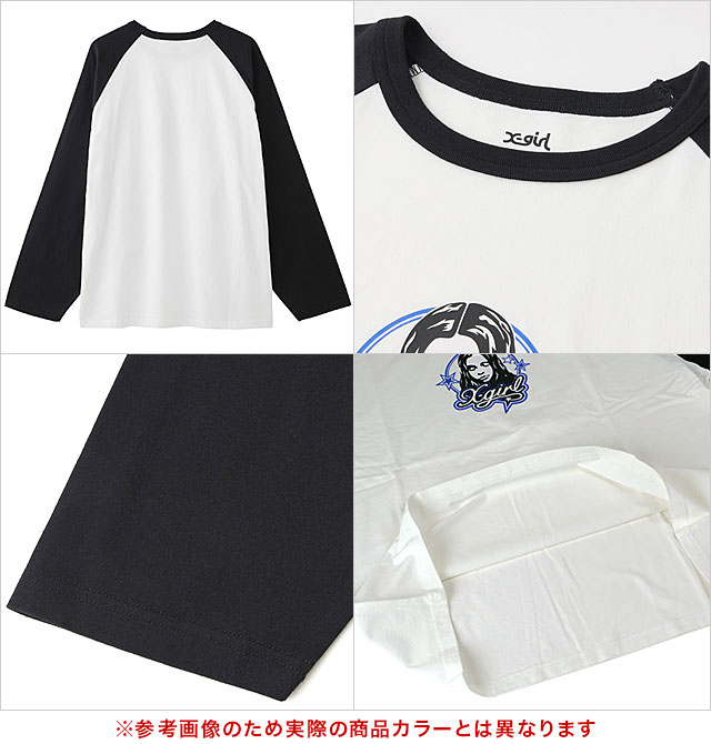エックスガール X-girl フェイスアンドスター B B ビッグTシャツ 105244011003WINTER FACE AND STARS B B BIG TEE レディース カットソー 長袖 OLIVE 正規取扱店 SALE】エックスガール X-girl フェイスアンドスター B/B ビッグT