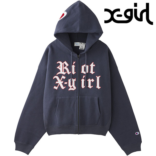 エックスガール チャンピオン ハーフジップ X-girl（エックスガール） チャンピオン リバースウィーブ Rロゴ