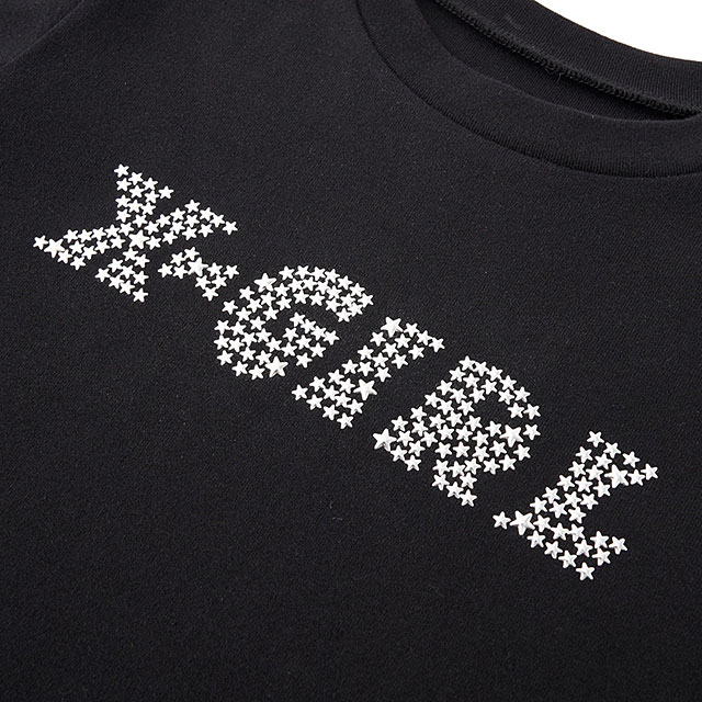 X-girl（エックスガール） スターロゴ ロングスリーブ ベイビーTシャツ