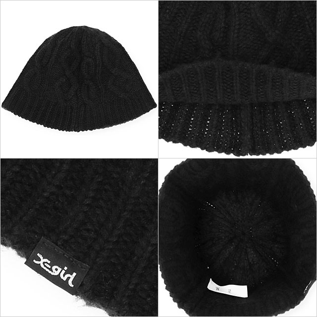 X-girl（エックスガール） ケーブルニットハット 105244051008