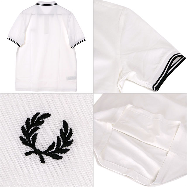 美品　フレッドペリー ツインティップド Tシャツ　ホワイト　S セール】Twin Tipped T-Shirt／ティップラインTシャツ（Tシャツ
