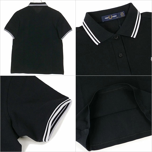 美品 フレッドペリー FRED PERRY ポロシャツ ブラック 黒 レディース FRED PERRY ポロシャツ ポロ The Fred Perry Shirt - G12