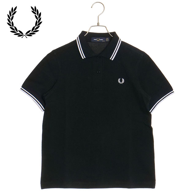 FRED PERRY フレッドペリー レース ポロシャツ ブラック レディース FRED PERRY フレッドペリー ポロシャツ ツイン ティップド