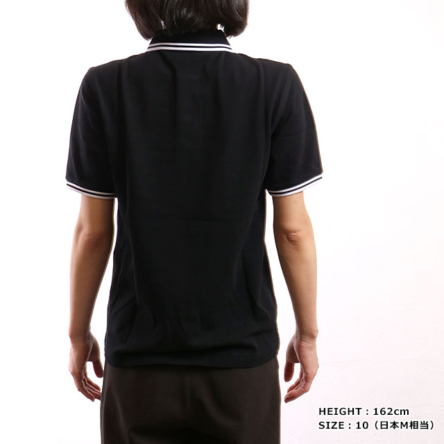FRED PERRY フレッドペリー レディースポロシャツ G3600 / TWIN TIPPED FRED PERRY SHIRT ブラック FRED PERRY ポロシャツ ポロ The Fred Perry Shirt - G3600