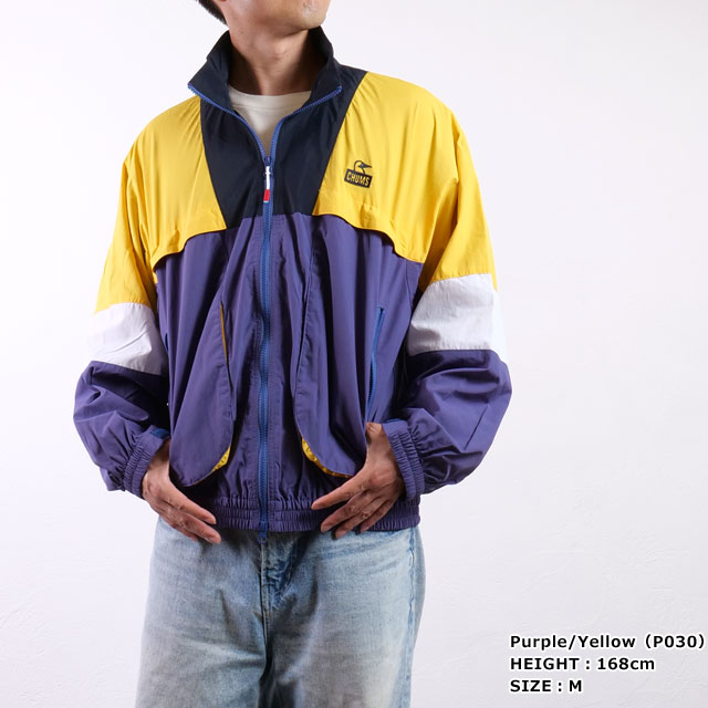 CHUMS ネイビー ポップコーン柄 ジャケット M Kearns Retro Sports Jacket/カーンズレトロスポーツジャケット
