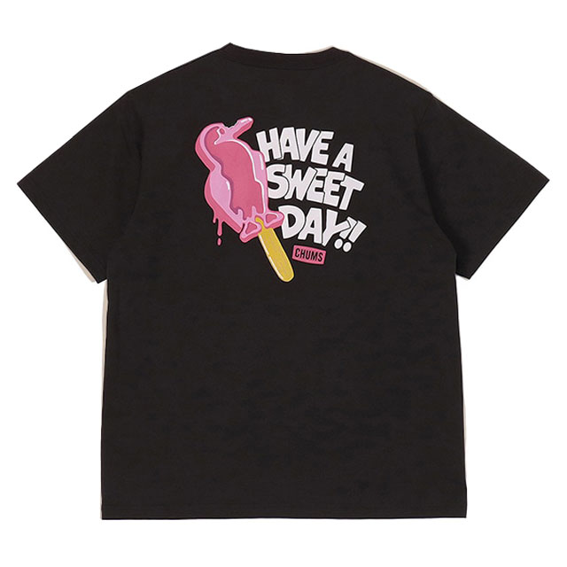 CHUMS チャムス Tシャツ ハブアスウィートデイ!!ドライTシャツ ユニセックス 半袖 速乾 UVカット 遮熱 CH01-2536 Have A Sweet Day!! Dry T-Shirt/ハブアスウィートデイ!!ドライT