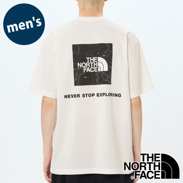 �U�E�m�[�X�E�t�F�C�X THE NORTH FACE �V���[�g�X���[�u�o�b�N�X�N�G�A�g���o�[�X���S�e�B�[ NT32543-W SS Back Square Traverse Logo Tee �z���C�g ���K�戵�X