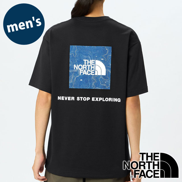 �U�E�m�[�X�E�t�F�C�X THE NORTH FACE �V���[�g�X���[�u�o�b�N�X�N�G�A�g���o�[�X���S�e�B�[ NT32543-K SS Back Square Traverse Logo Tee �u���b�N ���K�戵�X
