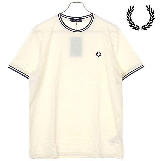 FRED PERRY M1558 TWIN TIPPED ツインティップ Twin Tipped T-Shirt - Track Blue / Burnt Red / Sport Green