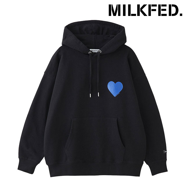 ミルクフェド MILKFED. ビッグハート スウェットフーディー 103251012002 BIG HEART SWEAT HOODIE レディース プルオーバー パーカー LtPINK 正規取扱店 MILKFED. ミルクフェド ビッグハート スウェットフーディー