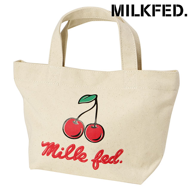 Yahoo! Yahoo!ショッピング(ヤフー ショッピング)ミルクフェド MILKFED. チェリーミニトート 103251053001 SS25 CHERRY MINI TOTE レディース 鞄 ハンドバッグ ランチバッグ OFF-WHITE 正規取扱店